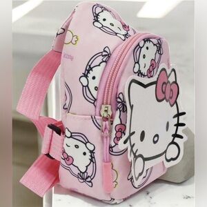 Pink mini Bag with Signature Bow and Character Prints